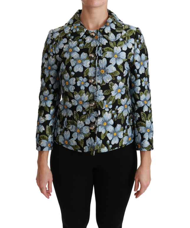 Dolce & Gabbana Multicolor Floral Blazer Coat Polyester Jacket