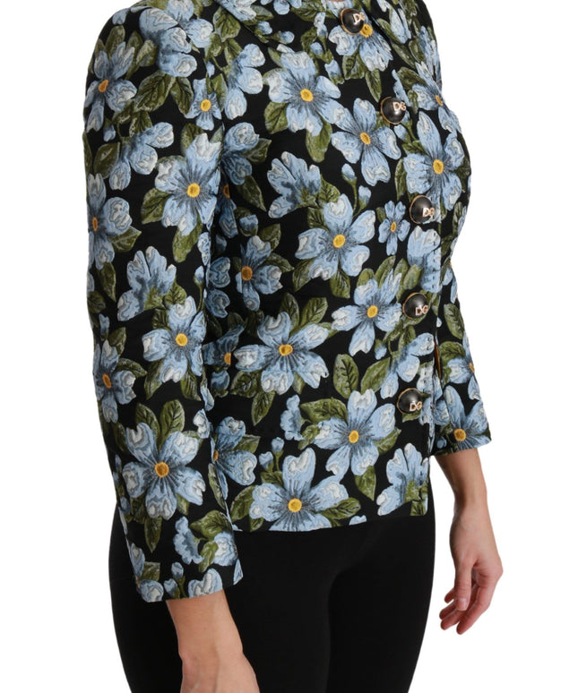 Dolce & Gabbana Multicolor Floral Blazer Coat Polyester Jacket