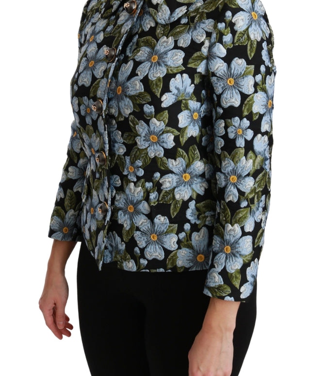 Dolce & Gabbana Multicolor Floral Blazer Coat Polyester Jacket