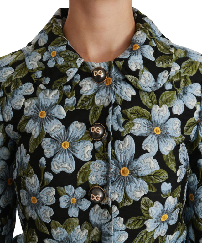 Dolce & Gabbana Multicolor Floral Blazer Coat Polyester Jacket