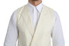 Dolce & Gabbana White Waistcoat Formal WoolVest