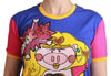 تي شيرت قطني بطبعة PIG SUPERGIRL بنفسجي من Dolce &amp; Gabbana