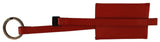 Costume National Red Leather Branded Logo Keyring Keychain