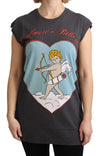 تي شيرت دولتشي آند غابانا رمادي قطني L' Amore Top Tank T-Shirt