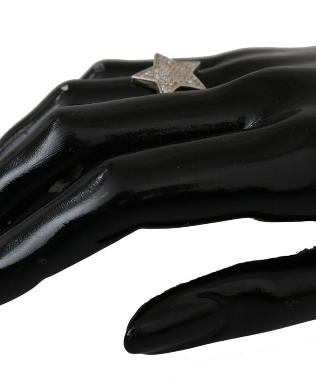 Nialaya Silver Womens Clear CZ Star 925 Ring