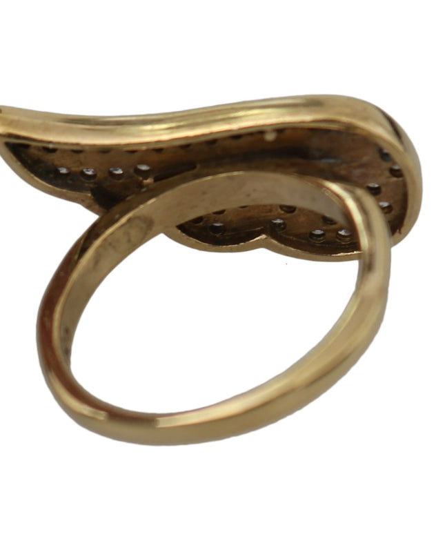 Nialaya Gold Wing Clear CZ 925 Silver Authentic Women