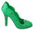 Dolce & Gabbana Green Crystal Floral CINDERELLA Heels Shoes