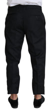 Dolce & Gabbana Black Wool Skinny Cropped Trouser Dress