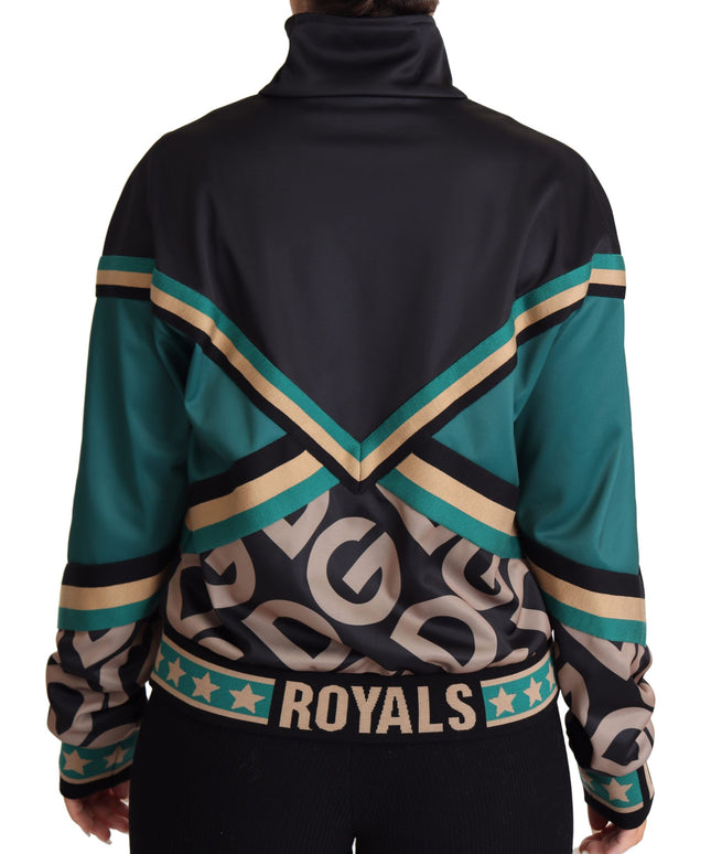 Dolce & Gabbana Multicolor DG Logo Mania Track Bomber Jacket