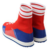 Dolce & Gabbana Blue Red Sorrento Logo Sneakers Socks Shoes