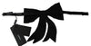 Dolce & Gabbana Silver Tone 100% Silk Crystal Embellished WomenBowtie