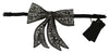 Dolce & Gabbana Silver Tone 100% Silk Crystal Embellished WomenBowtie