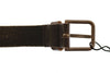 Dolce & Gabbana Brown Leather Logo Cintura Gürtel Belt