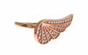 Nialaya Pink Gold 925 Silver Womens Clear CZ Ring