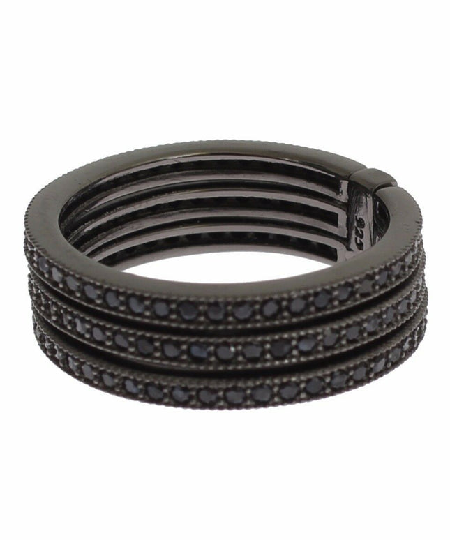 Nialaya Black CZ 925 Sterling Silver Womens