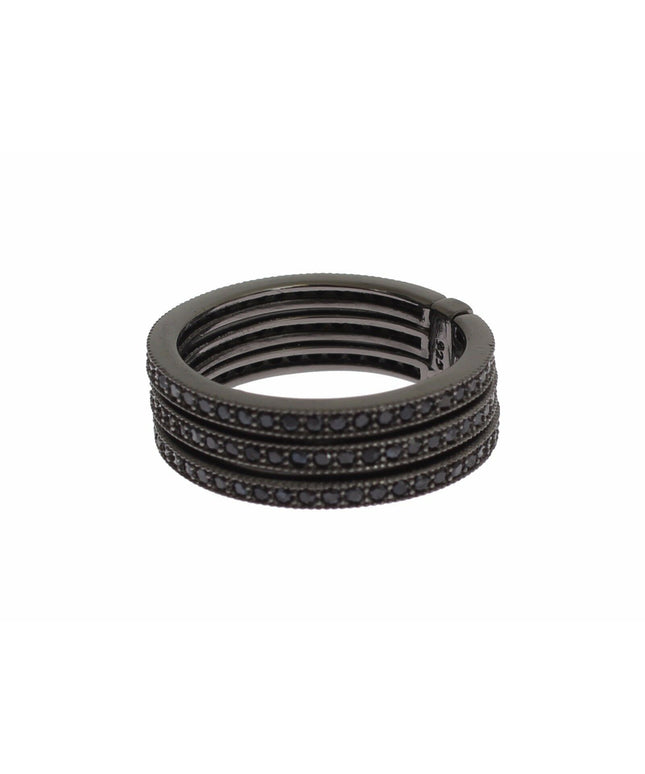Nialaya Black CZ 925 Sterling Silver Womens