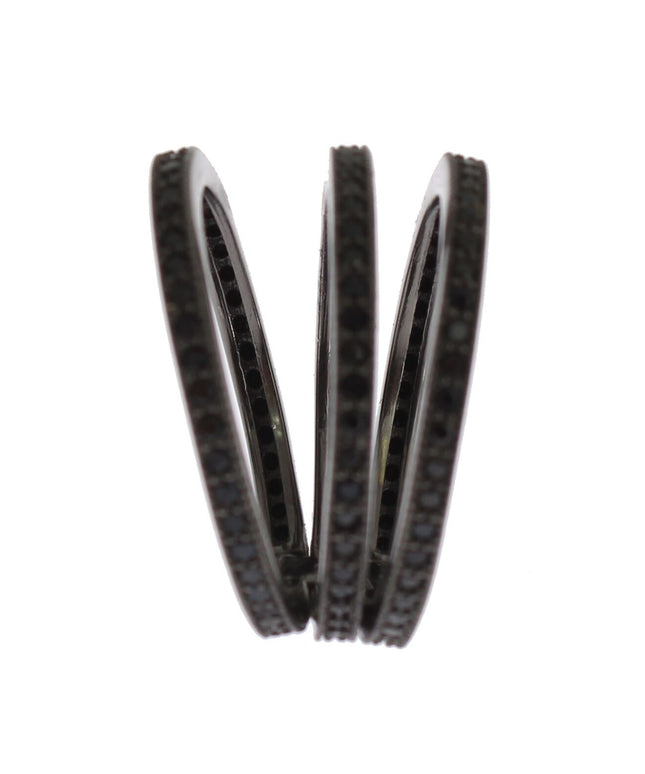 Nialaya Black CZ 925 Sterling Silver Womens