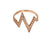 Nialaya Pink Gold 925 Silver Womens Clear Ring