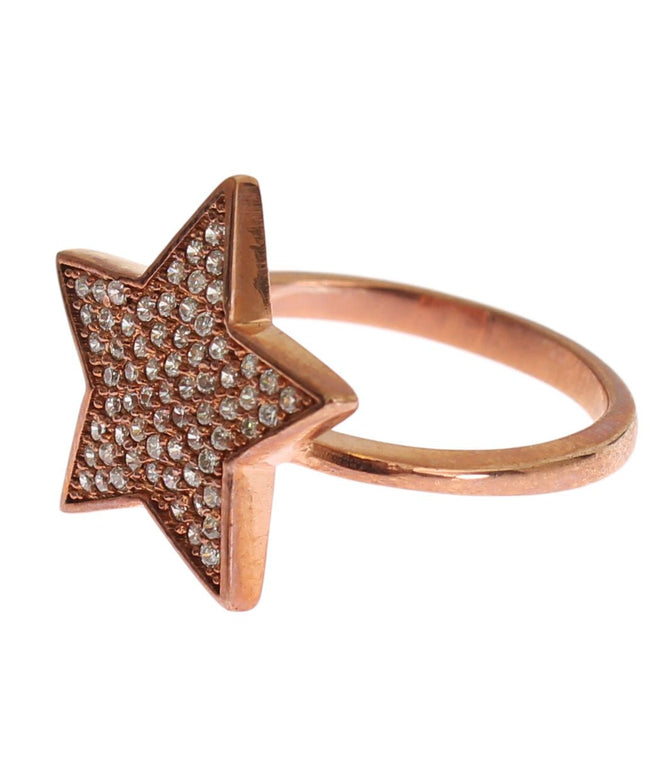 Nialaya Womens Clear CZ Star 925 Silver Ring
