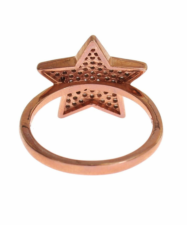 Nialaya Womens Clear CZ Star 925 Silver Ring