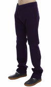 GF Ferre Purple Cotton Stretch Purple FitPants