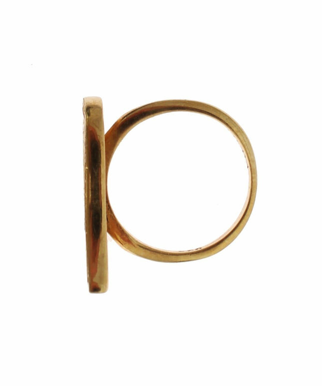 Nialaya Womens Clear CZ Gold 925 Silver Authentic Ring