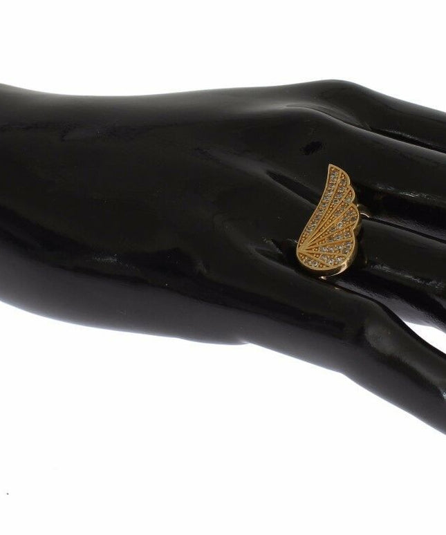 Nialaya Womens Clear CZ Gold 925 Silver Authentic Ring