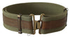 Ermanno Scervino Green Leather Rustic Bronze Buckle Army Belt