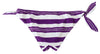 Dolce & Gabbana Purple White Stripes Beachwear Bikini Bottom