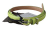 حزام Scervino Street Leather Green Chartreuse Silver Green بمشبك