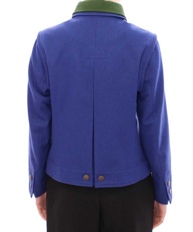 Andrea Incontri Habsburg Blue Green Wool Jacket Coat