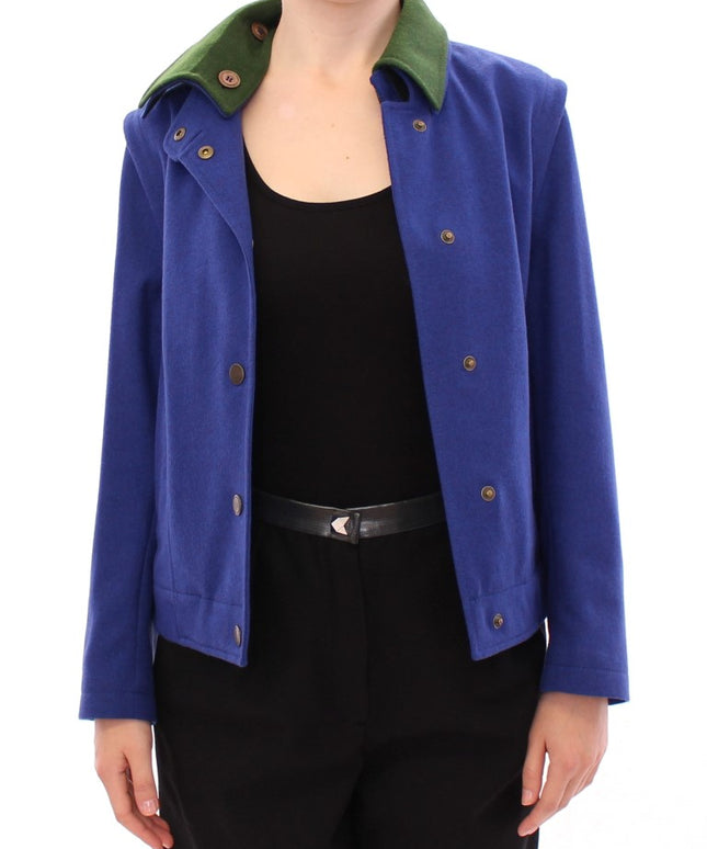 Andrea Incontri Habsburg Blue Green Wool Jacket Coat