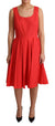 Dolce & Gabbana Red Polka Dotted Cotton A-LineDress