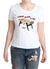 Moschino White Cotton Come Play 4 Us Print Tops T-shirt