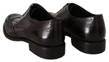 Dolce & Gabbana Black Leather Oxford Wingtip Formal Shoes