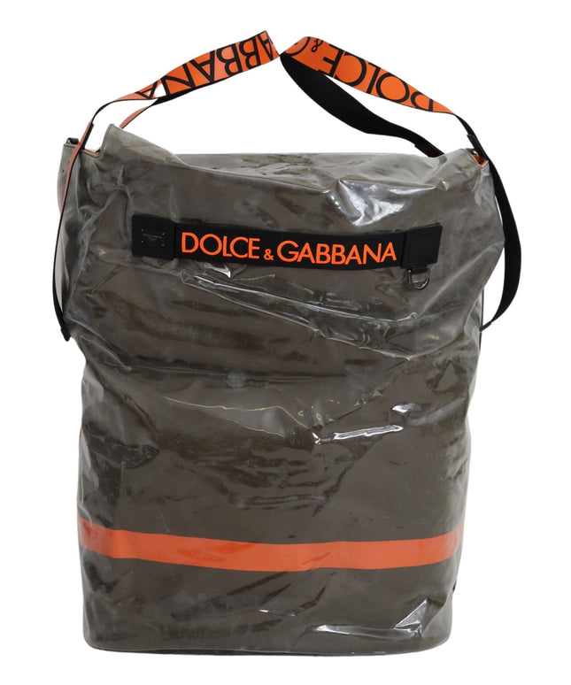 Dolce & Gabbana Cotton Men Large Fabric Green Shopping Tote Bag