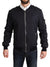 Dolce & Gabbana Blue Silk Coat Short Bomber Men Jacket