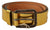 John Galliano Gold Genuine Leather Rustic Silver Buckle Waist Belt