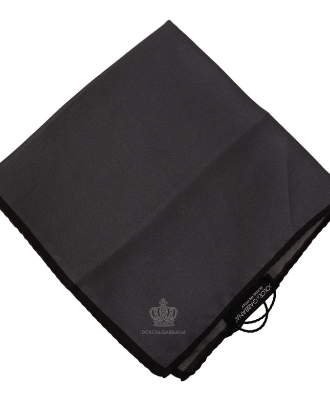 Dolce & Gabbana Gray 100% Silk Square Handkerchief Gray 100% Silk Square Handkerchief