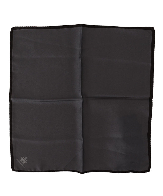 Dolce & Gabbana Gray 100% Silk Square Handkerchief Gray 100% Silk Square Handkerchief