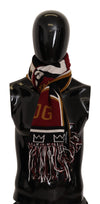 Dolce & Gabbana Multicolor Wool Knit DG King Shawl Wrap Scarf