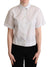 Dolce & Gabbana White Black Polka Dots Collar Blouse Shirt