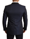 جاكيت بليزر مارتيني من دولتشي آند غابانا، أزرق، من الصوف، بتصميم Slim Fit