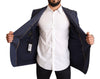 جاكيت بليزر صوف مخطط أزرق من دولتشي آند غابانا بقصّة Slim Fit