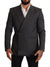 Dolce & Gabbana Gray Check Wool Slim Fit Blazer Jacket