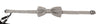 Dolce & Gabbana Silver Gray 100% Silk Adjustable Neck Papillon Bow Tie