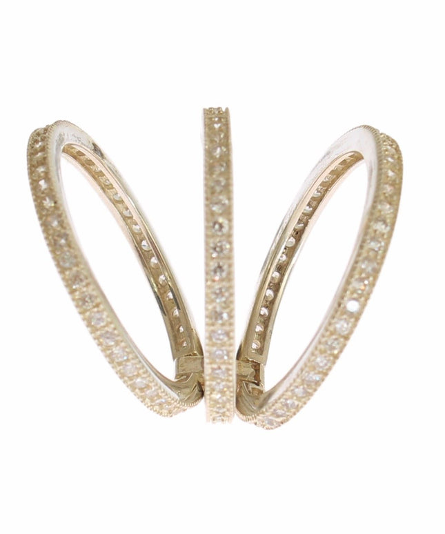 Nialaya Silver Womens Clear CZ 925 Sterling Ring