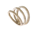 Nialaya Silver Womens Clear CZ 925 Sterling Ring