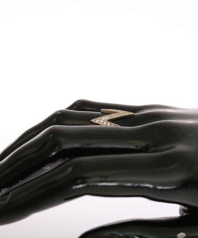 Nialaya Silver Authentic Womens Clear Ring