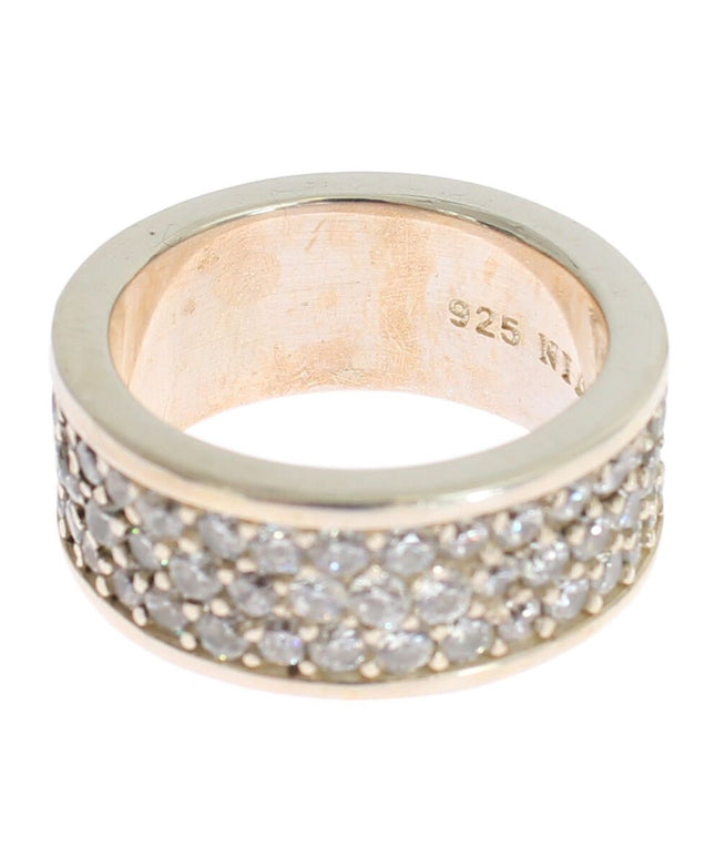 Nialaya Silver Womens CZ 925 Sterling Ring